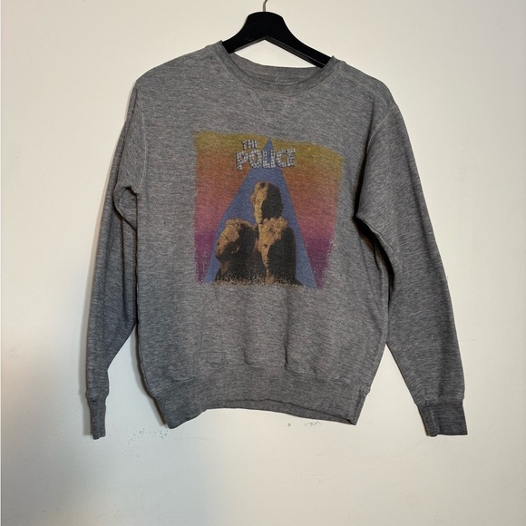 The Police Vintage Look Gray Graphic Sweatshirt - Picture 6 of 8